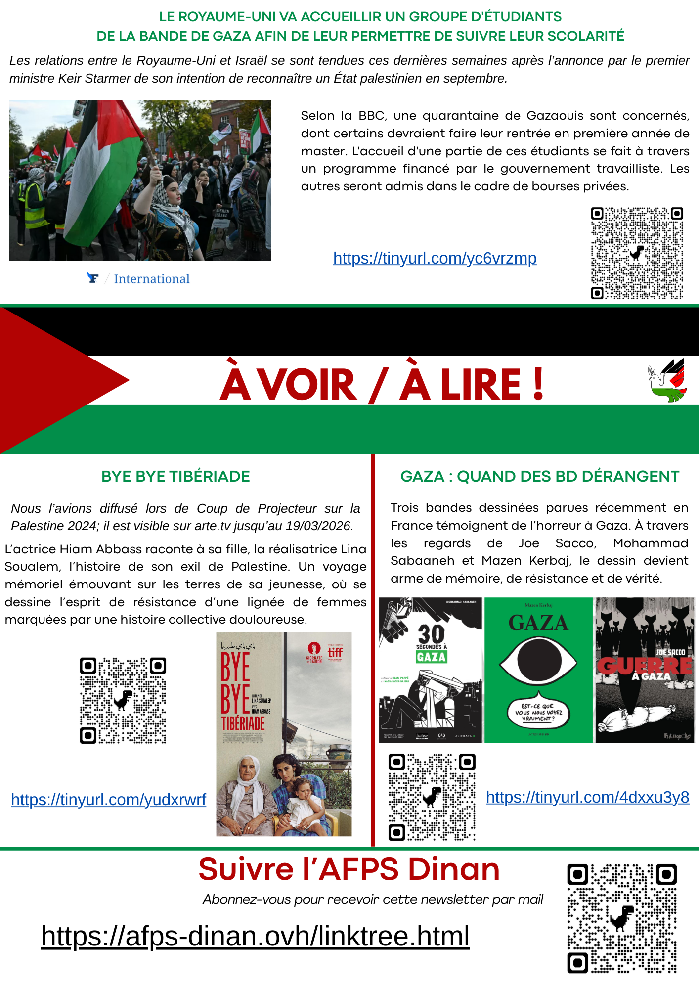 newsletter d'il y a deux semaines verso